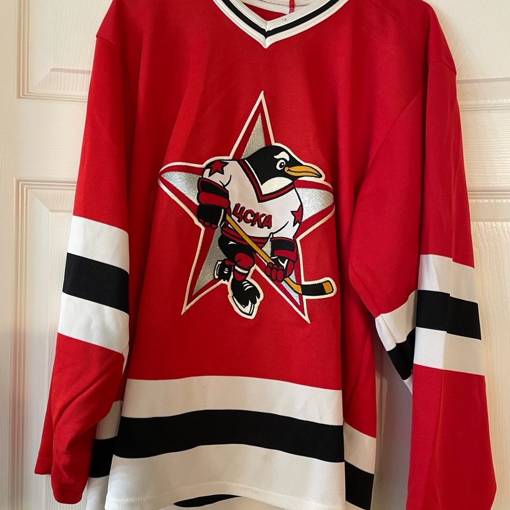 Russia penguin 4CKA hockey jersey